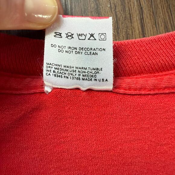 Vintage Maryland State Flag T-Shirt Red Graphic Tee USA Made XL - Picture 5 of 8